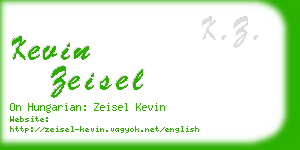 kevin zeisel business card